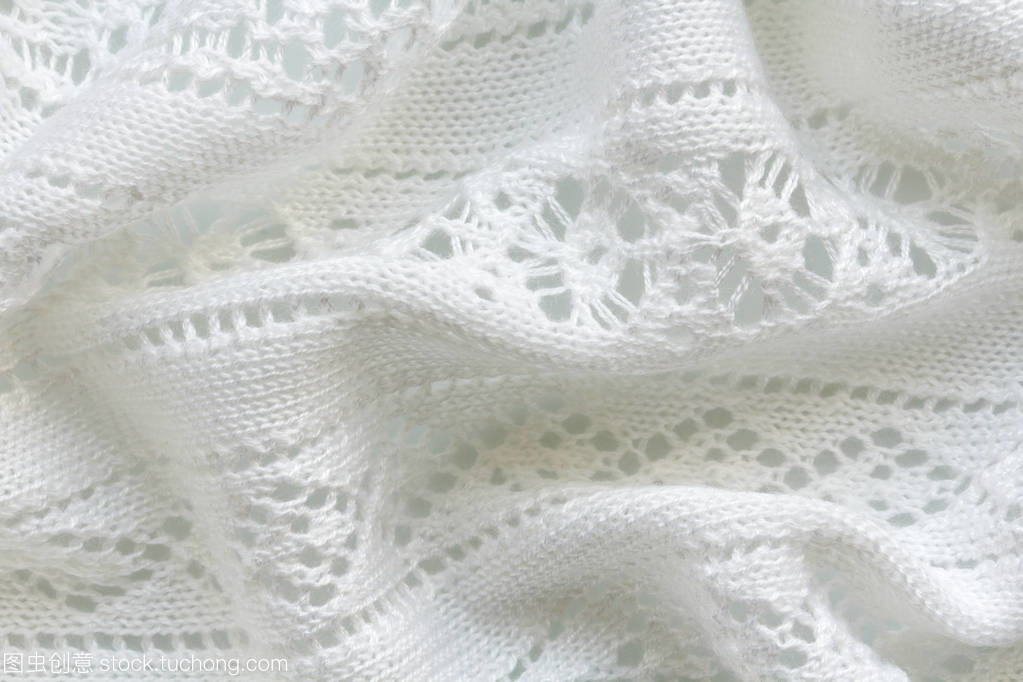 白色棉纱针织镂空织物 轻盈透气的美学与实用